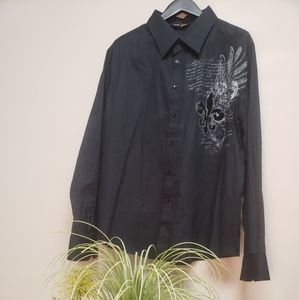 NoBo Men's LS Button-Down Shirt, Size XXL